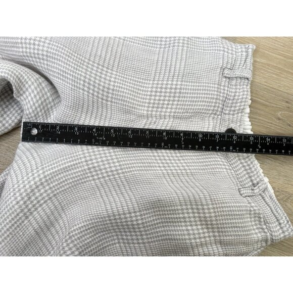 Hannoh Wessel Petronilla Pants Trousers Sz 38  Wide Leg Raw Edge Checkered Linen - Picture 14 of 15